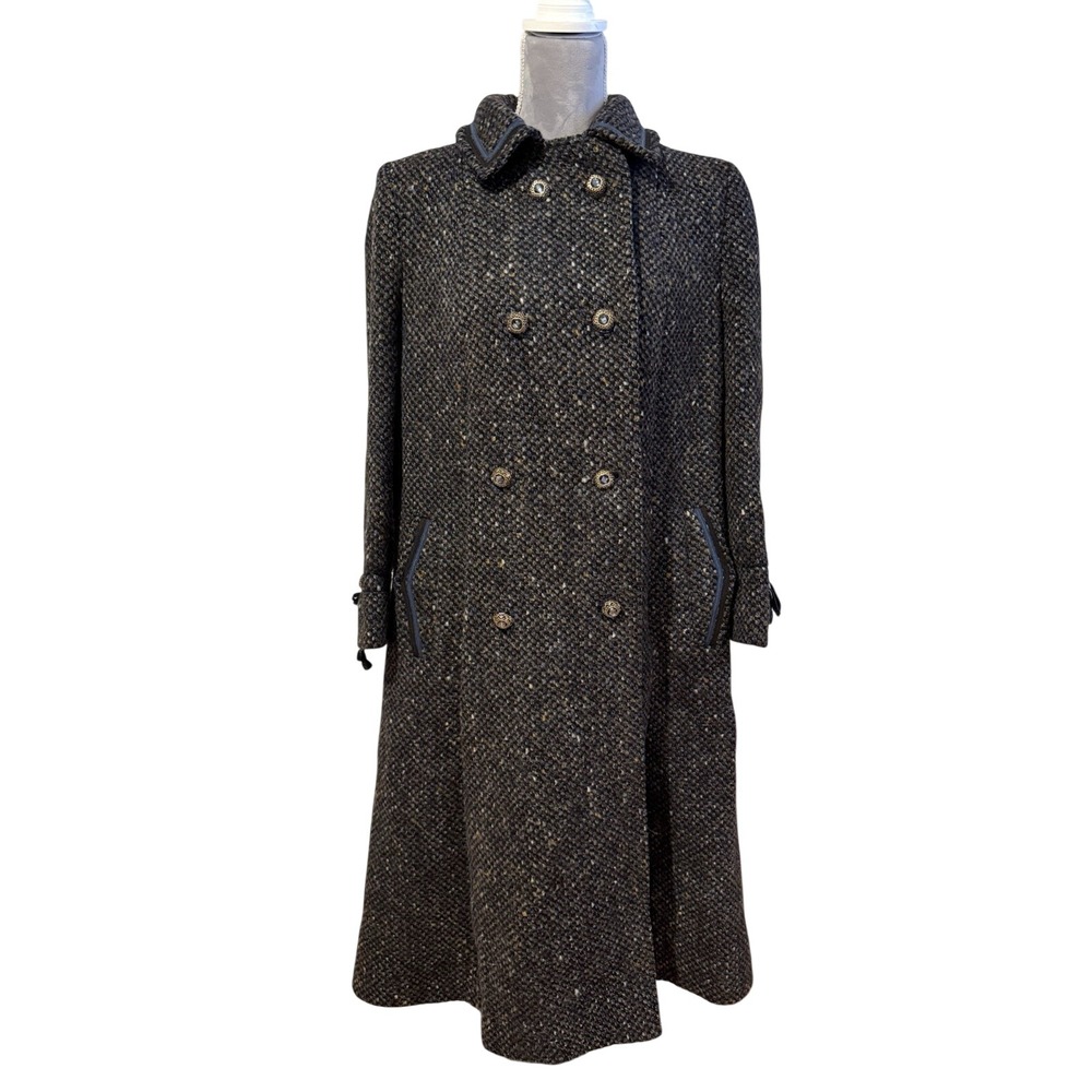 Vintage Lampert London Pure Wool Coat Made in England Women's Sz 14 Dressy Swing